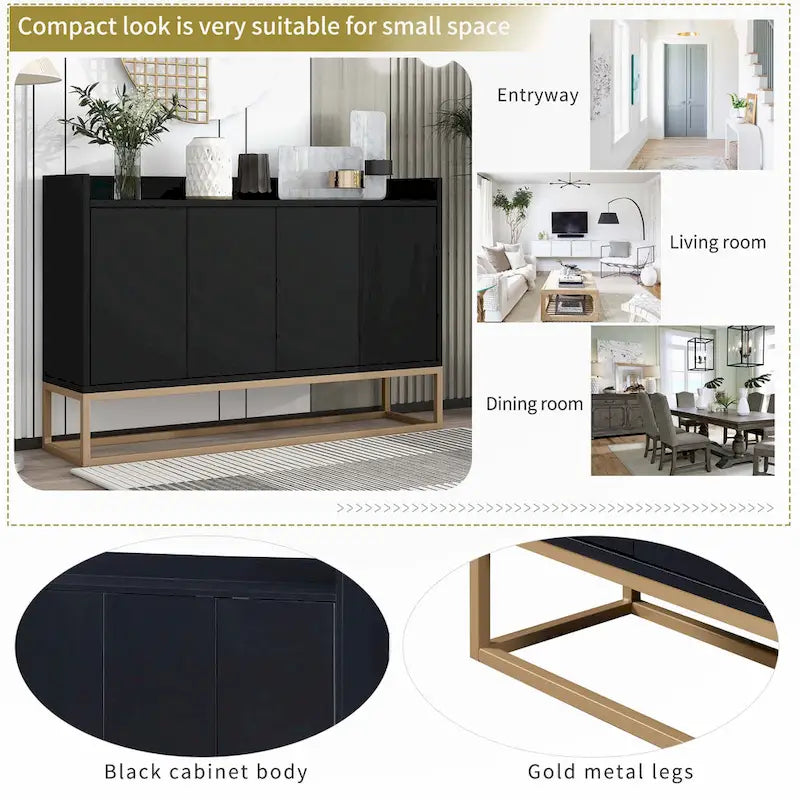 Bahut moderne Élégant meuble de rangement avec grand espace de rangement