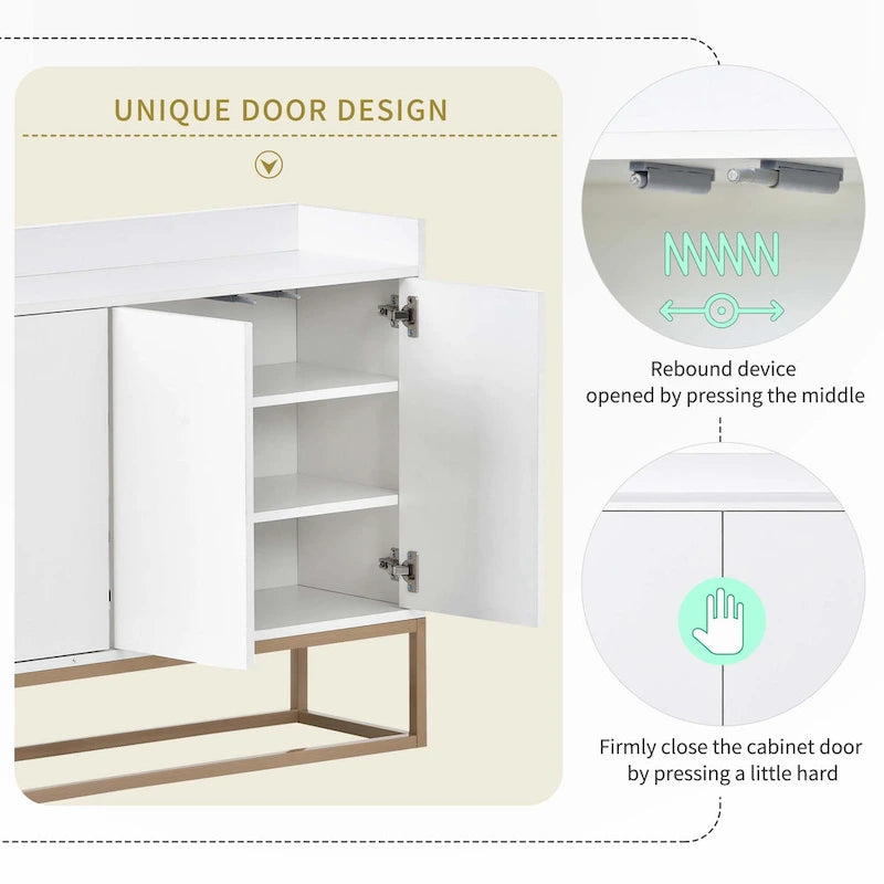 Bahut moderne Élégant meuble de rangement avec grand espace de rangement